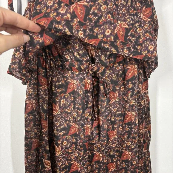 Free People Women Tangier Babydoll Floral Maxi Dress Size M Boho Festival Hippie - Picture 3 of 7